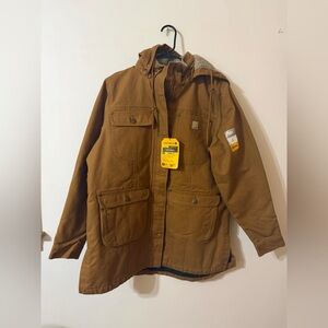 Carhartt Brown/Tan Canvas Coat